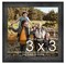 3x3 Wide Barnwood Picture Frame with UV-Resistant Acrylic & Acid Free Backing, Available in 6 Paint Finishes - Grey, Brown, White, and Black